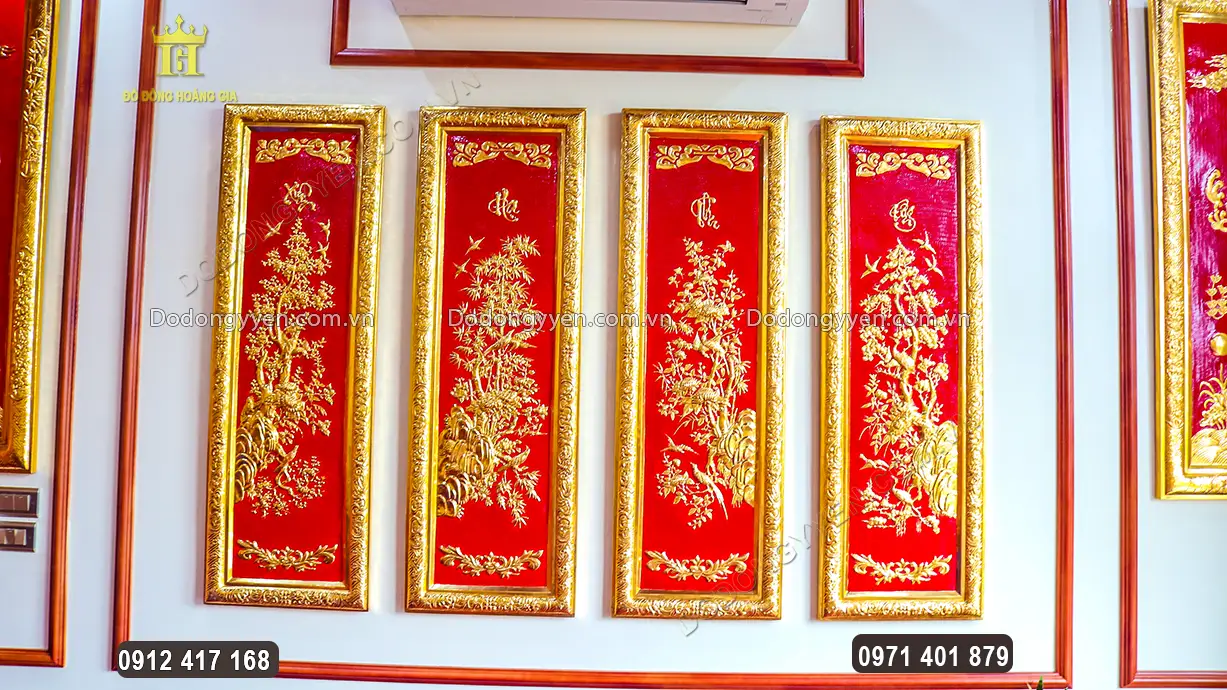 Khung tranh liền đồng v&agrave;ng v&ocirc; c&ugrave;ng chắc chắn